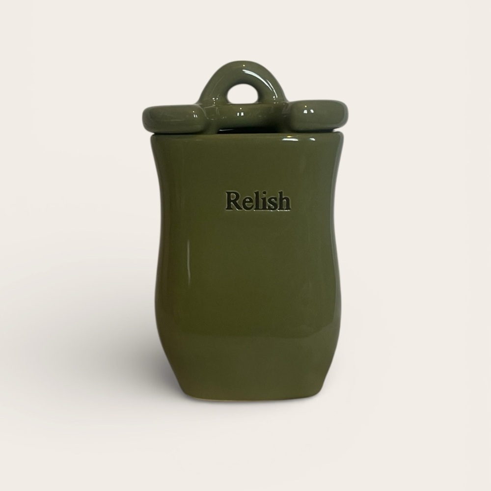 Longaberger Pottery Ceramic Relish Jar